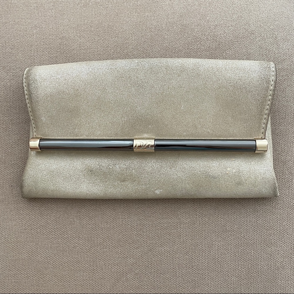 Diane Von Furstenberg Glitter Envelope Clutch